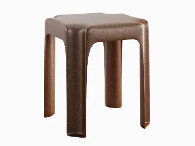 Stackable Plastic Chair B 02 3D model