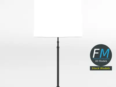 Softbox lamp on tripod 3D model