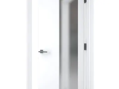 Door-017 door with glass panel 3D model