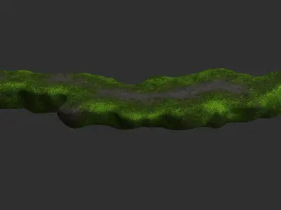 Rock Walkway 4 - Moss 2 Low-poly 3D model