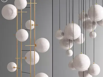 Bolle Tela Gallotti And Magic pendant Cluster Chandelier 3D model
