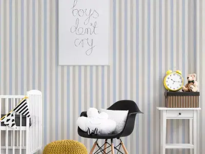 Soft Stripe Nursery Wallpaper  Texture