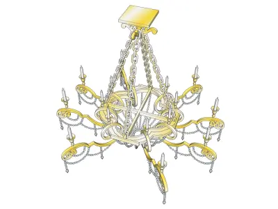 chandelier 06 3D model