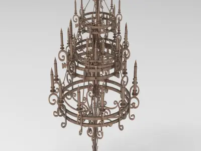 chandelier low poly Grand  3D model