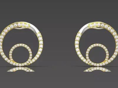 round jewelry earring je0102 3D print model