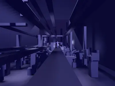 Labyrinth 3D Maze Modular Environment Low-poly 3D model