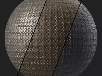 Metal Materials 66- Metal panels By Painting - Pbr 4k Seamless Texture