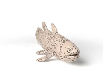 Coelacanth Voronoi Low-poly 3D model
