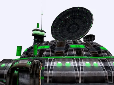 3DRT - Communication Center  Low-poly 3D model