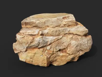 Yellow Rock Modular 221115 - Ultra HD 16K Texture Low-poly 3D model