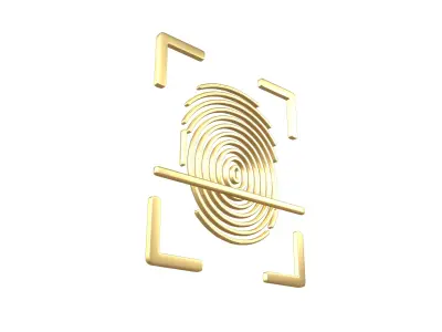Fingerprint Recognition Icon v1 007 Free low-poly 3D model