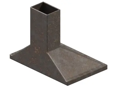 Rusty Kitchen Chimney 3D model