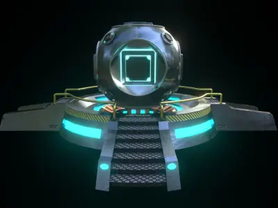 Sci-Fi Reactor Low-poly 3D model