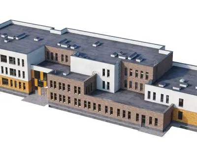Kindergarten building 3 3D model