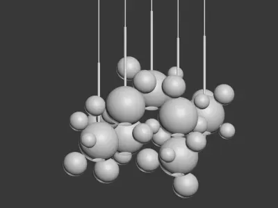 Giopato Coombes Bolle Circular Chandelier 34 Bubbl 3D model