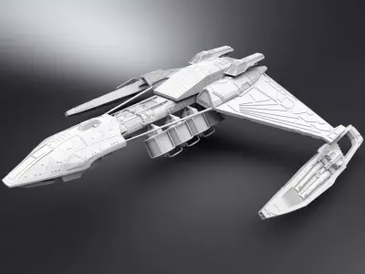 Klingon D5 Tanker Scale model 3D print model