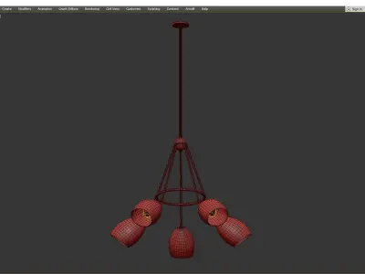 SUMMER CHANDELIER Low-poly 3D model