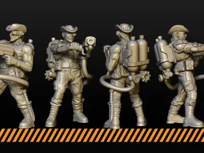 Jungle Fighters team 2 3D print model