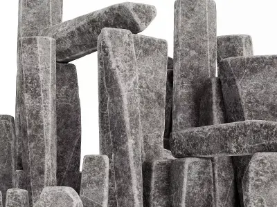 Stone rock block 3D model