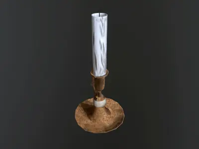 Candle Low-poly 3D model shop