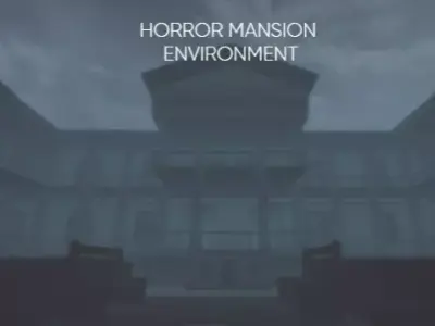 Horror Game-Ready Mansion Environment Low-poly 3D model