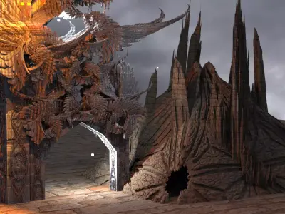 Elven temple ruin 1  3D model