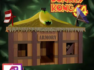 Donkey Kong 64 Funky Armory  3D print model