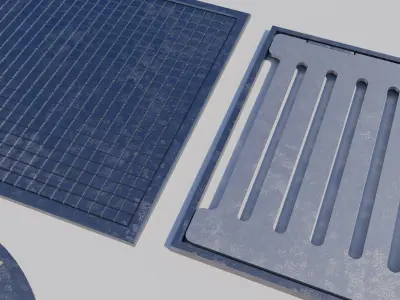Metal Manhole Covers 3D Models 3D model