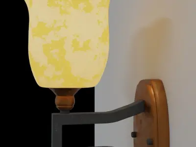 Flower shaped wall lamp Free 3D model