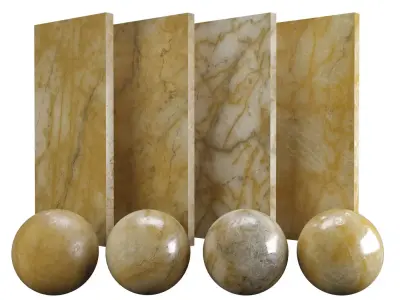 Orange Siena Marble Texture PBR Vray Corona 400 x 400 cm Texture