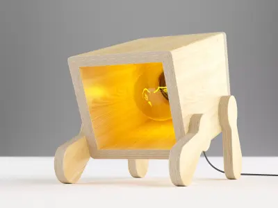 Modern polywood table light 3D model