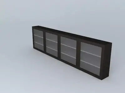 cabinet bookcase with glass doors Free 3D model