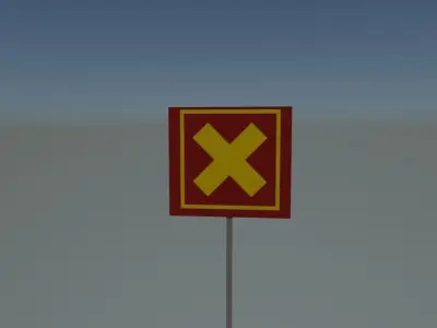 sign harmful Low-poly 3D model