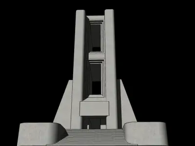 Kit dreams of a Futurist Architect Antonio Sant Elia Low-poly 3D model