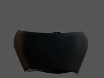 Gas mask helmet 3d model scifi Low-poly  Low-poly 3D model