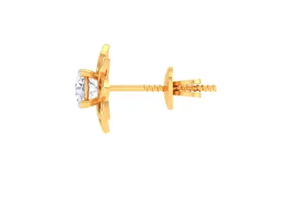 Solitaire Super Light Weight Earring Pendant Set 3D print model