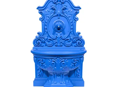 Classic wall fountain 3D print model