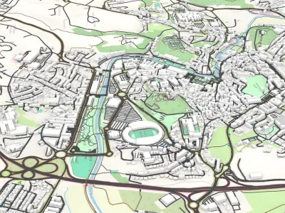 Cityscape Leiria Portugal 3D model