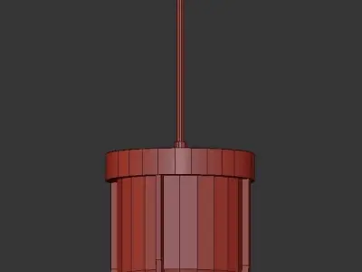 FACTORY pendant light with clear glass 3D model