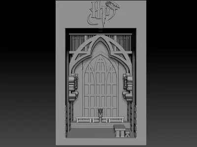 Lamp Book nook Great hall of Hogwarts Harry Potter 3D print model