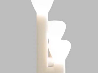 Minimalist Style 3-Light BrownGreenWhite Table Lamp 3D model