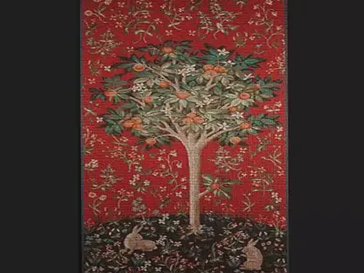Medieval Orange Tree Tapestry  Low-poly 3D model