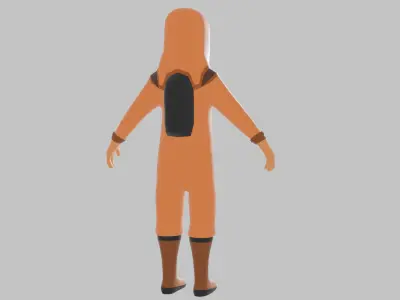 LOW POLY CHARACTER SCI FI CLOTH  Low-poly 3D model