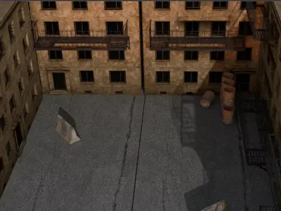 Post-apocalypse barricade scene 3D model