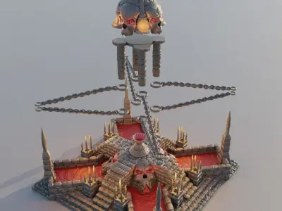 Altar of Sacrifice Tabletop Terrain 28 mm 3D print model