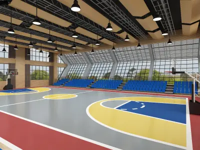 Basketball Gym 3D model