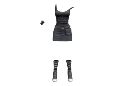 I Am Sexy And Tough Outfit Low-poly 3D model