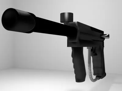 Paintball Marker - Woodsball Type 1 3D model