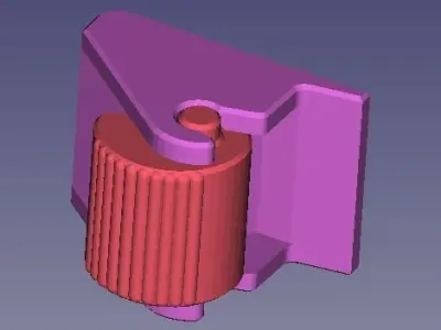 Doorstop teardrop cam-lock 3D print model