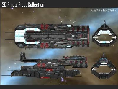 2D Pirate Fleet Collection Texture